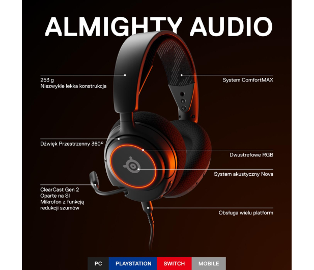 STEELSERIES Arctis Nova 3 - 1066003 - zdjęcie 3